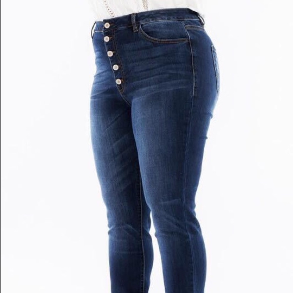 High-rise button fly jeans 3X (20/22)